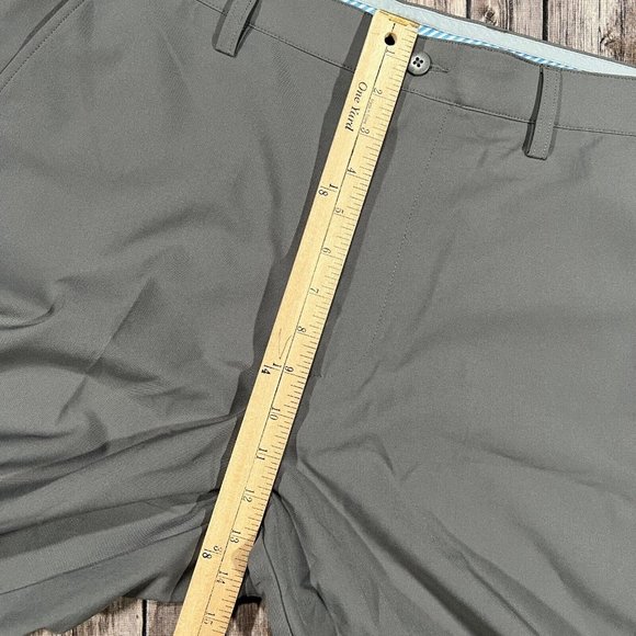 FootJoy Performance Stretch Golf Shorts 36x9 Mens Grey Chino Active Flat Front - Picture 6 of 8
